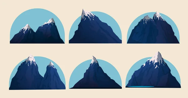 Εικονογράφηση φορέας βουνό — Διανυσματικό Αρχείο