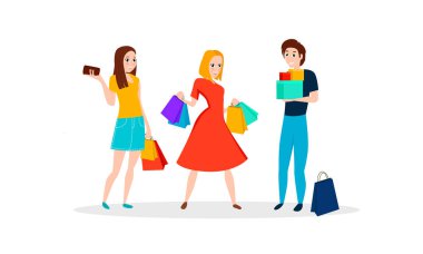 Mutlu insanlar alışverişe gider..