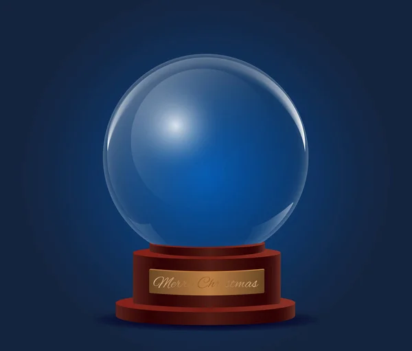 Vector kerst Snowglobe geïsoleerd. — Stockvector