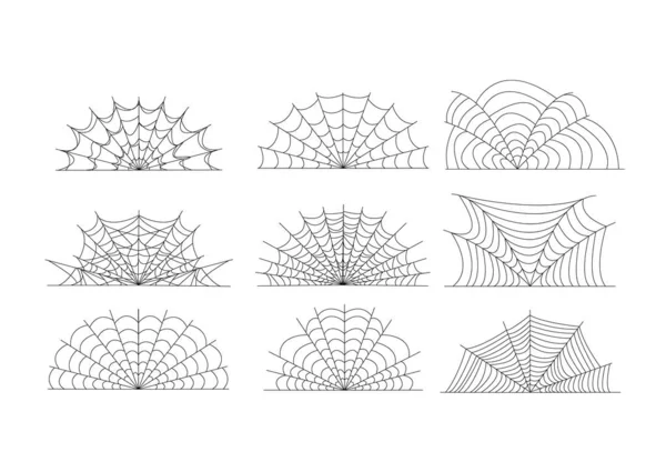 Spinnennetzvektorillustration. — Stockvektor