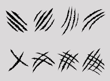 Pençeler vektör illüstrasyon çizikler.