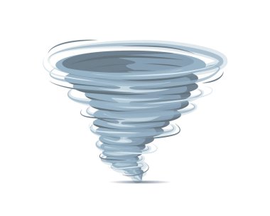 Tornado vektör izole.
