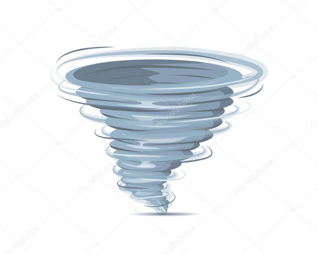 Tornado vector isolated.