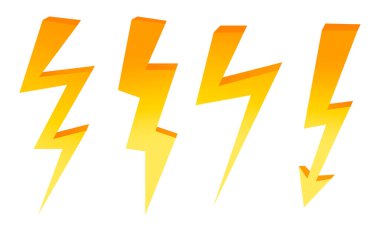 Şimşek vektör illüstrasyonu.