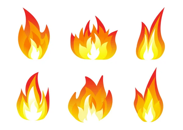 Ilustración vectorial efecto fuego . — Vector de stock