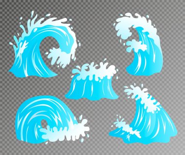 Deniz dalgaları karikatür