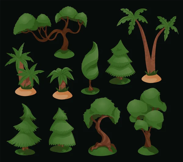 多样性的树组. — 图库矢量图片