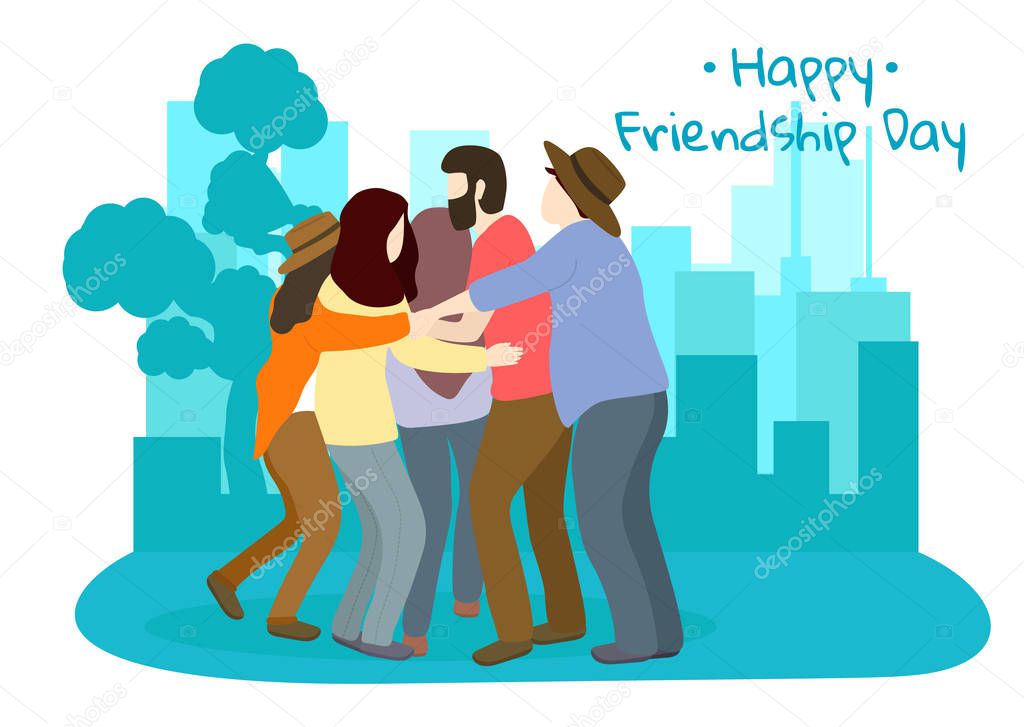 Friendship day vector illustration.
