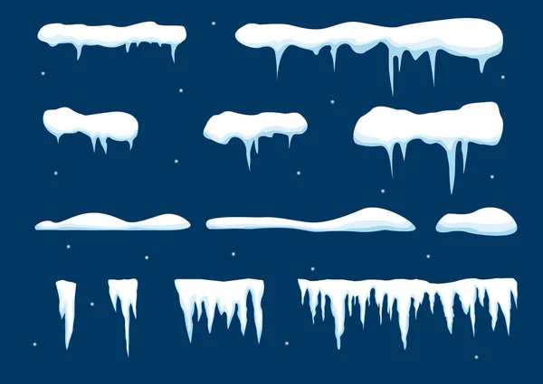 Снігові елементи, снігова куля та снігохідweather forecast . — стоковий вектор