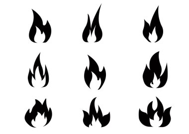 Yangın etkisi vektör illüstrasyon.