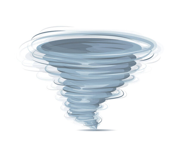 Tornado vector isolated.