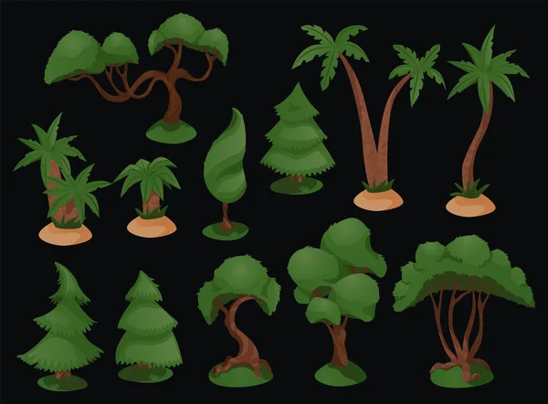 Diversidad del conjunto de árboles . — Vector de stock