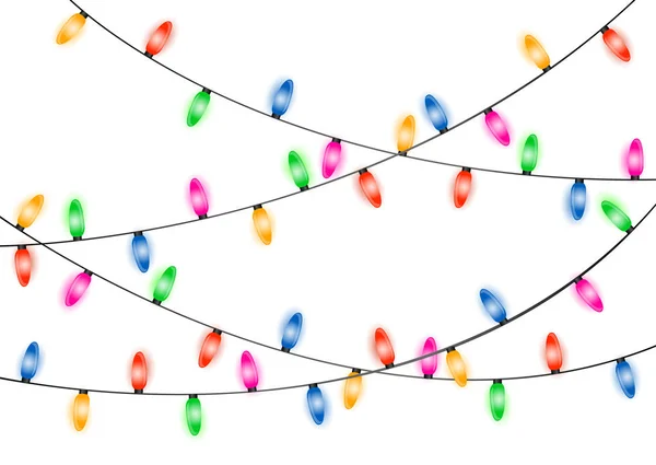 Karácsonyi fények vektoros illusztráció. — Stock Vector