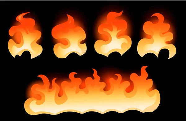 Tűzfény hatások. — Stock Vector