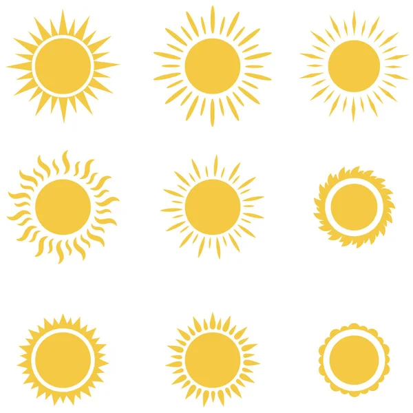 stock vector Set of the suns.