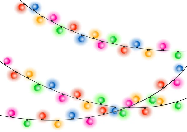 Vánoční osvětlení vektorové ilustrace. — Stockový vektor