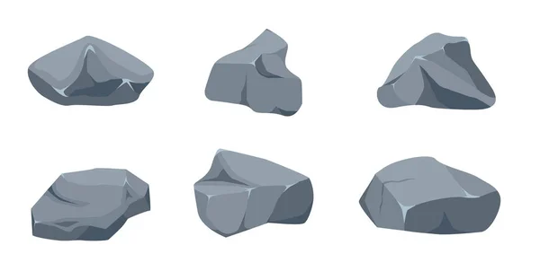 Rock πέτρα σύνολο κινουμένων σχεδίων. — Διανυσματικό Αρχείο