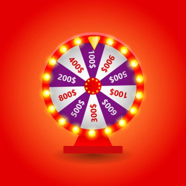 Renkli kumarhane tekerleği. Vektör illüstrasyon Eps 10.