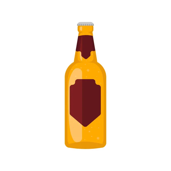 Bierglas, Becher, Flasche. — Stockvektor