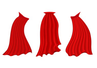 Kırmızı kahraman cape. 