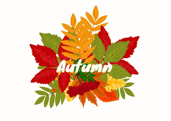 Bright banner para el otoño . — Vector de stock