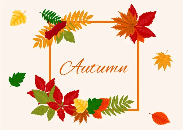 Bright banner for autumn. — Stock Vector