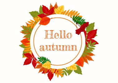 Sonbahar için parlak afiş.