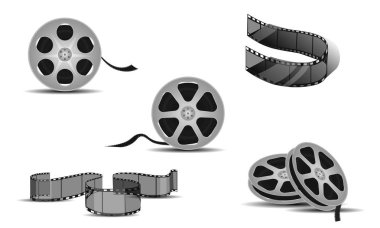 Film karesi, vektör çizim seti