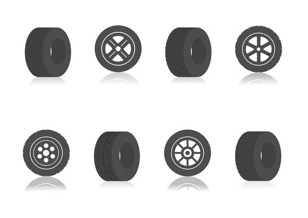 車の車輪アイコンテンプレート色編集可能 — ストックベクタ
