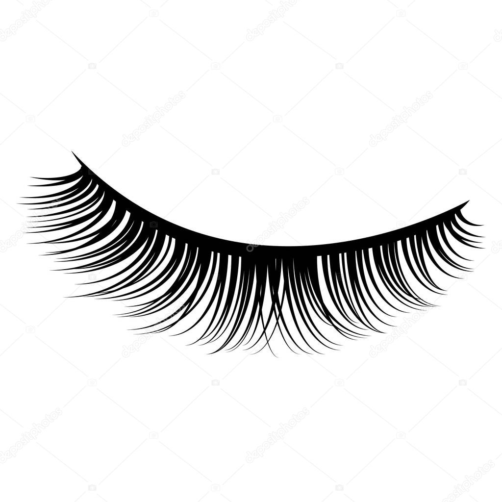 Eye lashes vector icon. Lashes vector