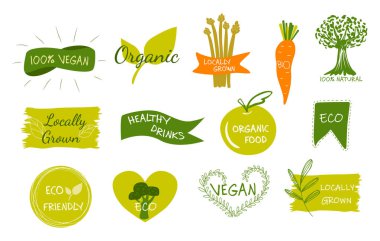 Vektör eco, organik, biyo logoları veya işaretleri.