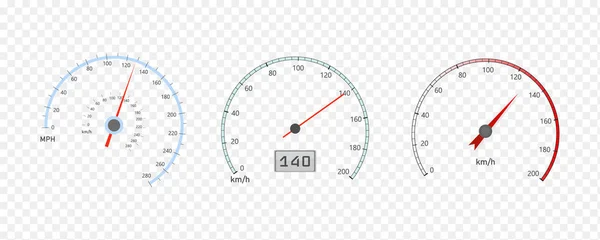 Compteur de vitesse et balances à tachymètre — Image vectorielle