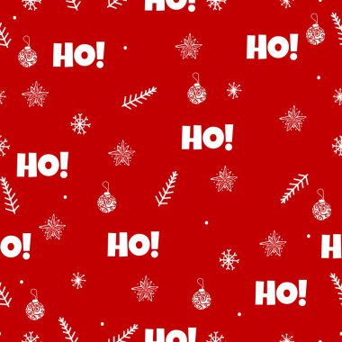 Metin ho ho ho ile Xmas dikişsiz desen