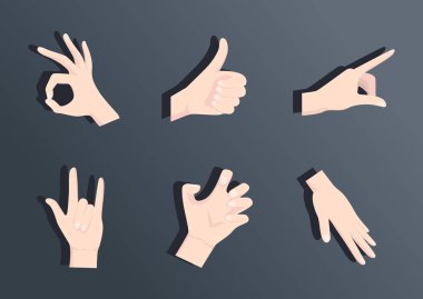 Gesturing elleri. Sayma hareketleriyle el