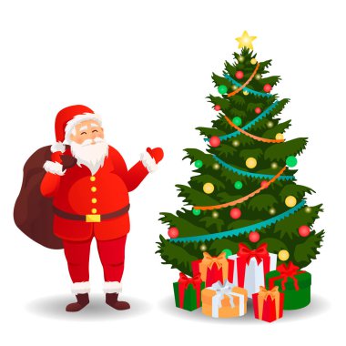 Noel ağacıyla Noel Baba