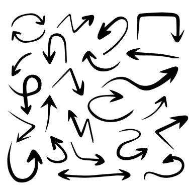 El çizimi ok vektör illüstrasyonu