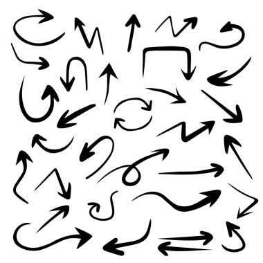 El çizimi ok vektör illüstrasyonu