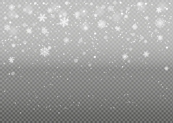 Kerst vallende sneeuw. Vector illustratie — Stockvector