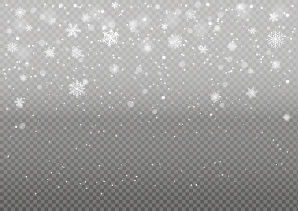 Christmas falling snow. Vector illustration