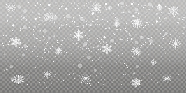 Christmas falling snow vector illustration.