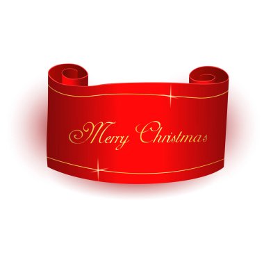 Mutlu Noeller kırmızı parşömen. Vektör illüstrasyonu.