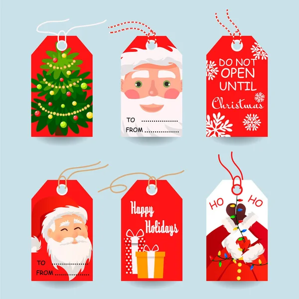 Modern Christmas gift tags and cards — Stock Vector
