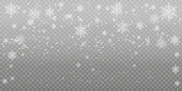 Nieve que cae Navidad. Ilustración vectorial — Vector de stock