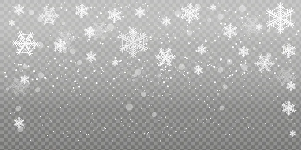 Neve caindo de Natal. Ilustração vetorial —  Vetores de Stock