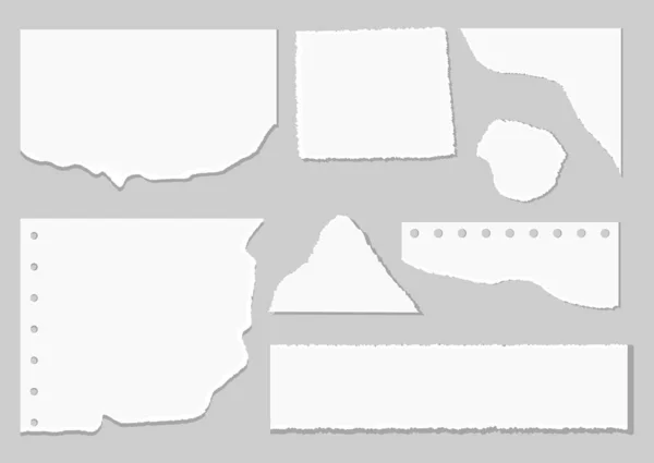 종이 쪼가리. 찢은 종이 벡터 — 스톡 벡터
