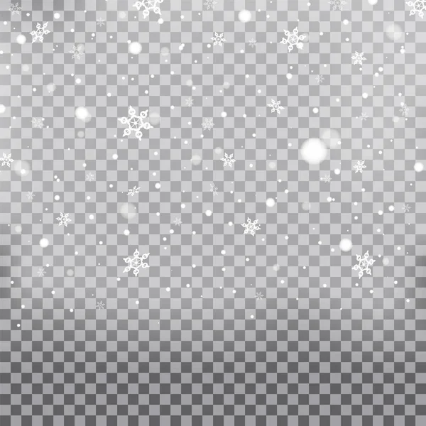 圣诞节降雪病媒隔离 — 图库矢量图片