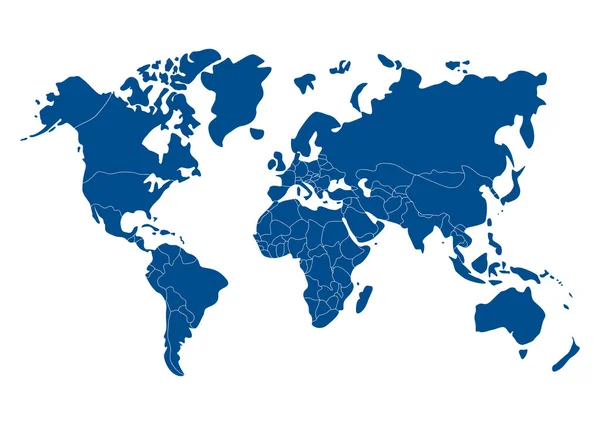 Vetor de mapa mundial — Vetor de Stock