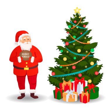 Noel ağacıyla Noel Baba