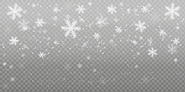 Kerstmis vallende sneeuw vector illustratie. — Stockvector