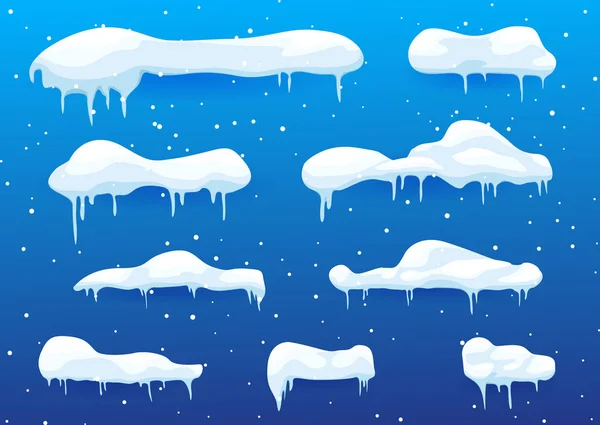 Snow elements vector illustration — Stock Vector